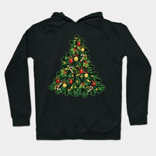 Christmas Tree Print Festive Holidays Hoodie